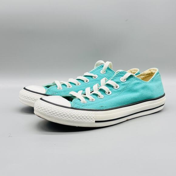 Converse Shoes Womens 8 Blue Canvas Chuck Taylor All Star Low Top Casual Sneaker - Picture 3 of 11